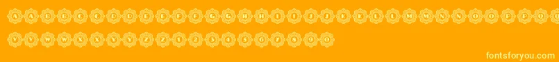 AafiaCapitals Font – Yellow Fonts on Orange Background