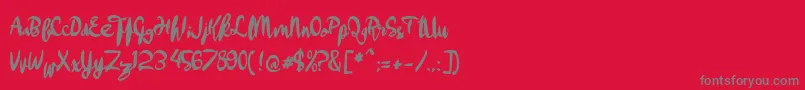 Шрифт aApollo – серые шрифты на красном фоне