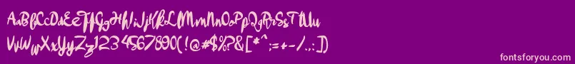 フォントaApollo – 紫の背景にピンクのフォント