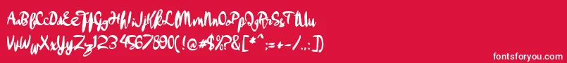 aApollo Font – White Fonts on Red Background