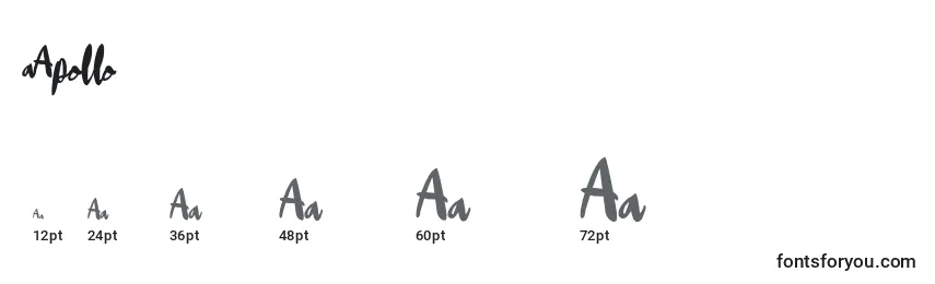 Размеры шрифта AApollo