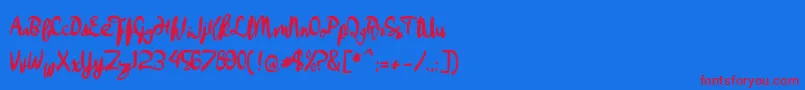 aApollo-fontti – punaiset fontit sinisellä taustalla