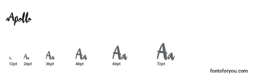 Размеры шрифта AApollo (118596)