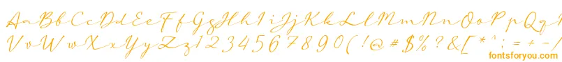 aAutoSignature-Schriftart – Orangefarbene Schriften