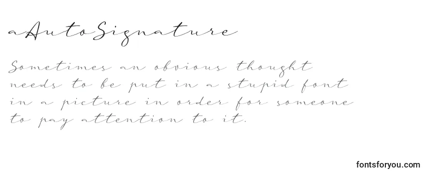 AAutoSignature Font