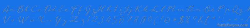 フォントaAutoSignature – 青い背景に灰色の文字