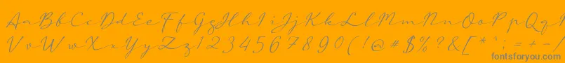 フォントaAutoSignature – オレンジの背景に灰色の文字