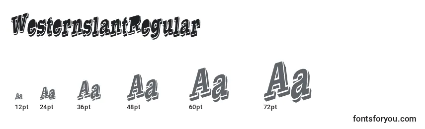 WesternslantRegular Font Sizes