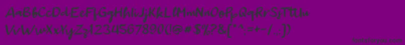 aAutoyesClosely Font – Black Fonts on Purple Background