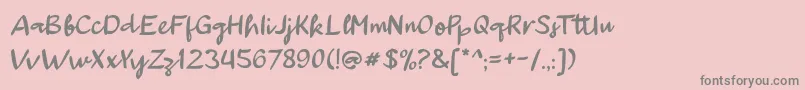 aAutoyesClosely Font – Gray Fonts on Pink Background