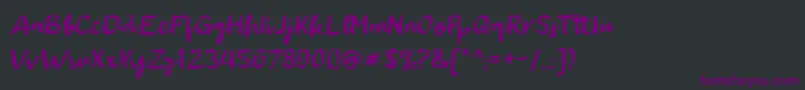 フォントaAutoyesClosely – 黒い背景に紫のフォント