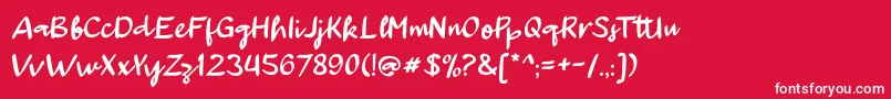 aAutoyesClosely Font – White Fonts on Red Background