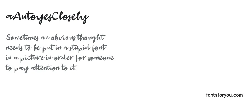 AAutoyesClosely (118601) Font