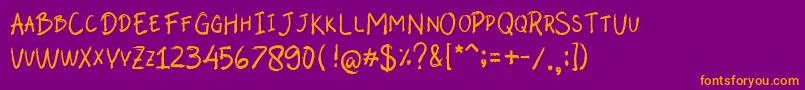 Abalone Font – Orange Fonts on Purple Background