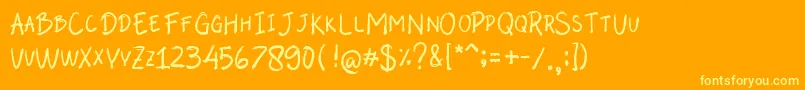 Abalone Font – Yellow Fonts on Orange Background