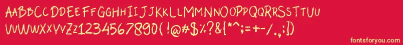 Abalone Font – Yellow Fonts on Red Background