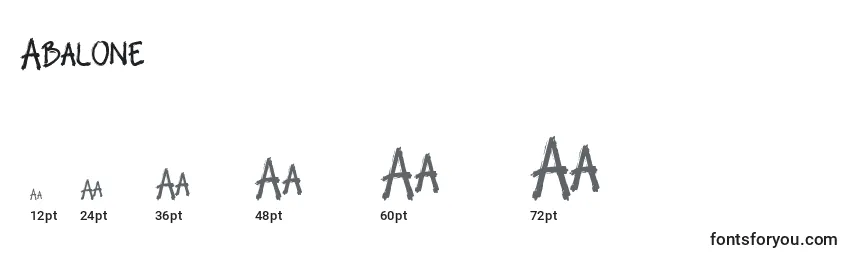 Размеры шрифта Abalone