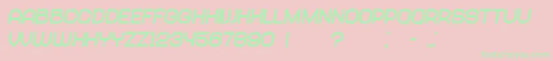 Abandoned BlackItalic Font – Green Fonts on Pink Background