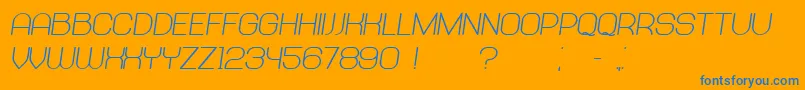 Abandoned BoldItalic Font – Blue Fonts on Orange Background