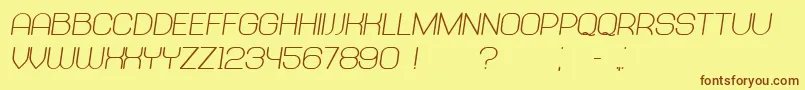 Police Abandoned BoldItalic – polices brunes sur fond jaune