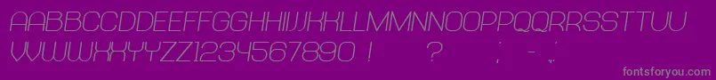 Abandoned BoldItalic-Schriftart – Graue Schriften auf violettem Hintergrund