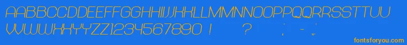 Abandoned BoldItalic Font – Orange Fonts on Blue Background