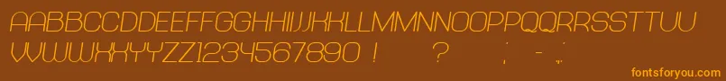 Abandoned BoldItalic Font – Orange Fonts on Brown Background
