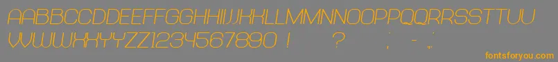 Abandoned BoldItalic Font – Orange Fonts on Gray Background