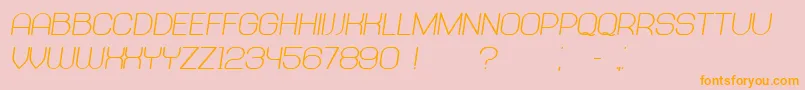 Abandoned BoldItalic Font – Orange Fonts on Pink Background