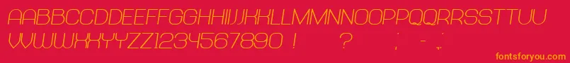 Abandoned BoldItalic Font – Orange Fonts on Red Background