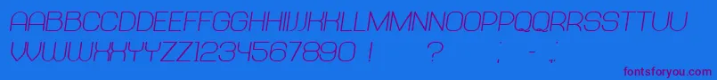 Abandoned BoldItalic Font – Purple Fonts on Blue Background