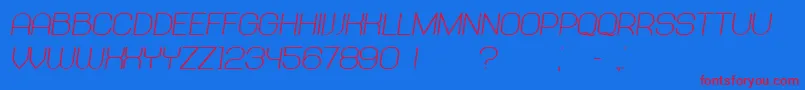 Abandoned BoldItalic Font – Red Fonts on Blue Background