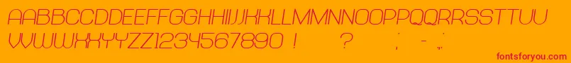 Abandoned BoldItalic Font – Red Fonts on Orange Background
