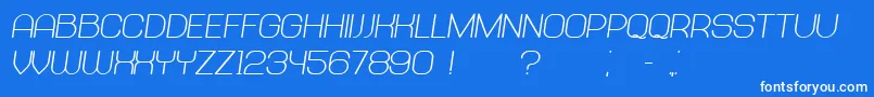 Abandoned BoldItalic Font – White Fonts on Blue Background