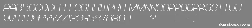 Abandoned BoldItalic-Schriftart – Weiße Schriften auf grauem Hintergrund