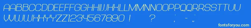 Abandoned BoldItalic Font – Yellow Fonts on Blue Background