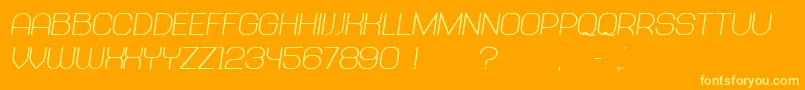 Abandoned BoldItalic Font – Yellow Fonts on Orange Background