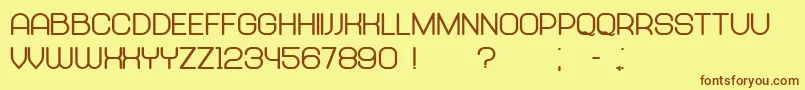 Więcej informacji o czcionce Abandoned Heavy Czcionka Abandoned Heavy – brązowe czcionki na żółtym tle