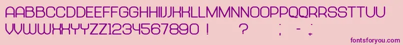 Police Abandoned Heavy – polices violettes sur fond rose