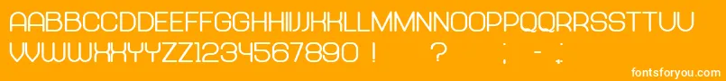 Abandoned Heavy-fontti – valkoiset fontit oranssilla taustalla