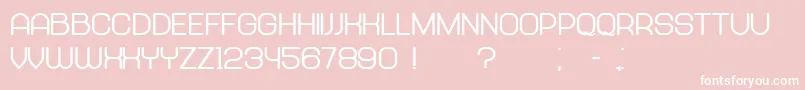 Fonte Abandoned Heavy – fontes brancas em um fundo rosa