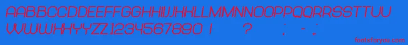 fuente Abandoned HeavyItalic – Fuentes Rojas Sobre Fondo Azul