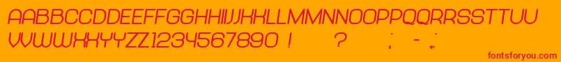 Police Abandoned HeavyItalic – polices rouges sur fond orange