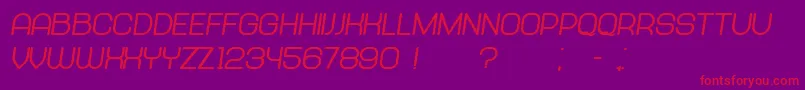 Abandoned HeavyItalic Font – Red Fonts on Purple Background