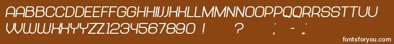 Шрифт Abandoned HeavyItalic – белые шрифты на коричневом фоне