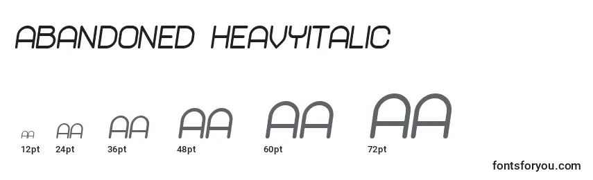 Abandoned HeavyItalic Font Sizes
