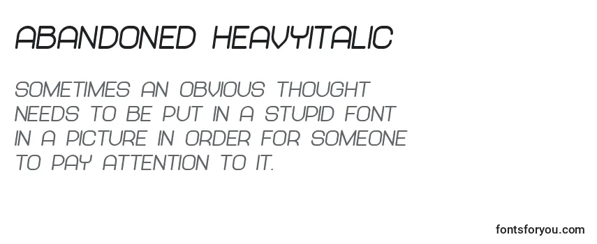 Abandoned HeavyItalic Font