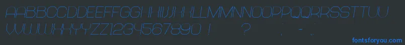 Abandoned Italic Font – Blue Fonts on Black Background