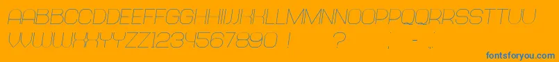 Abandoned Italic Font – Blue Fonts on Orange Background