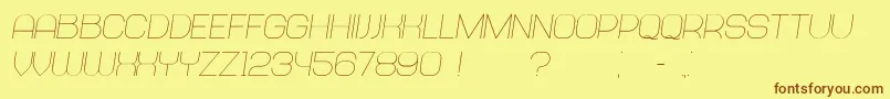 Abandoned Italic Font – Brown Fonts on Yellow Background